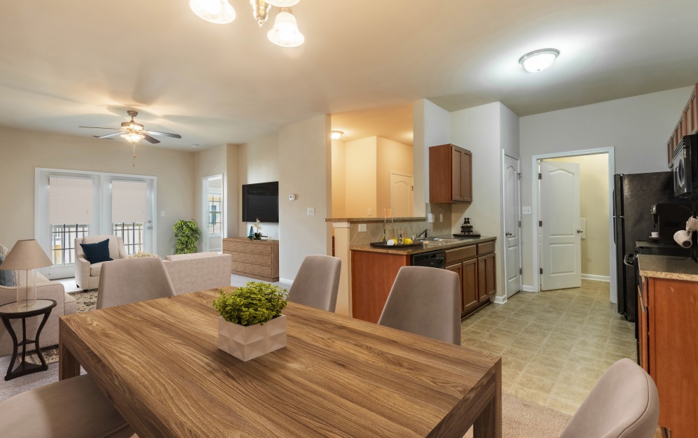 2X2 - B - 2 bedroom floorplan layout with 2 bathrooms and 1150 square feet (Large Dining Room)